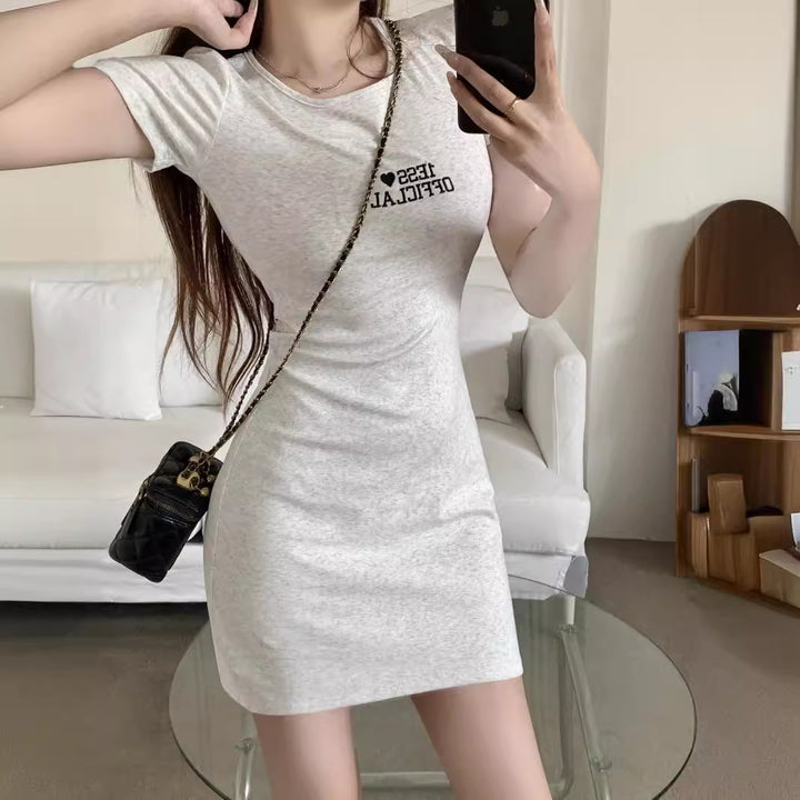 Dame Casual Grafik Bodycon Kjole Stilla