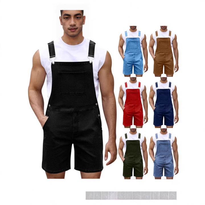 Herrer Casual Denim Overalls Stilla