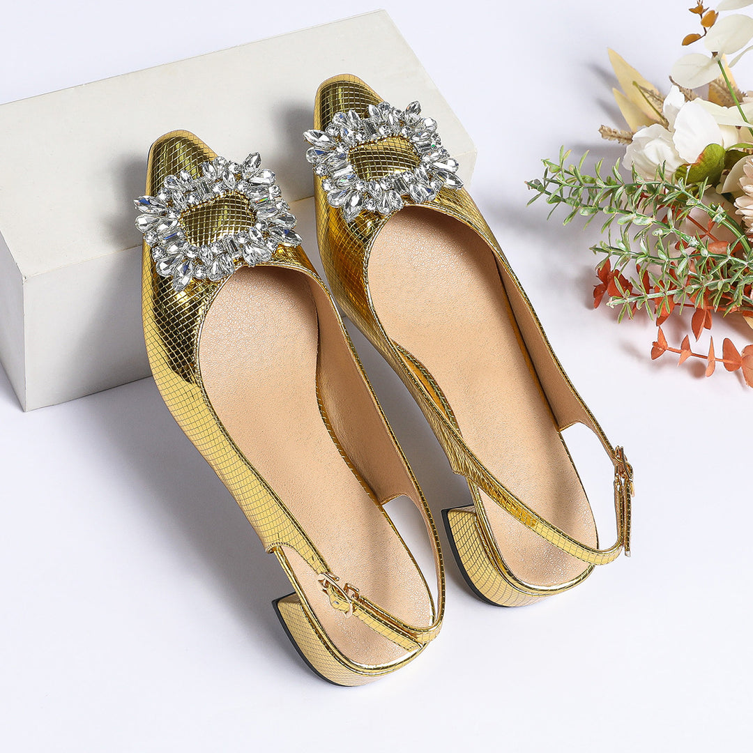 Dame Slingpumps med funklende smykkedetalje Stilla