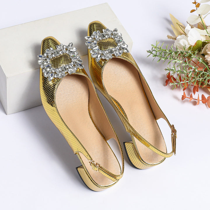 Dame Slingpumps med funklende smykkedetalje Stilla