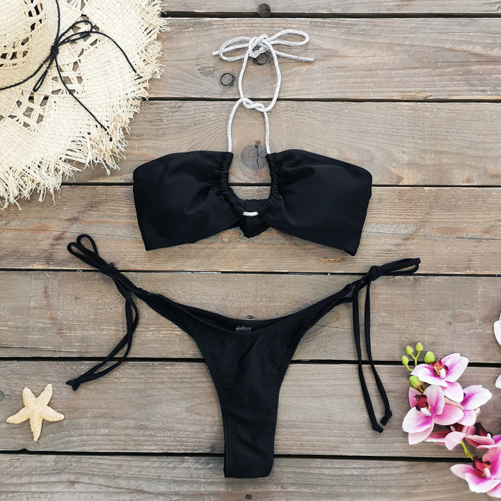 Dame Bikini-sæt med detalje-kærligt bustier-overdel og justerbare stropper Stilla