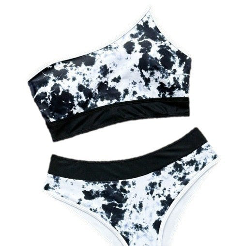 Dame En-sidet Bikini med moderne farve- og mønsterblanding Stilla