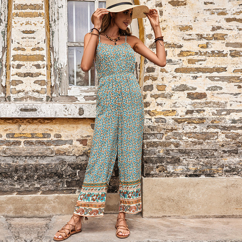 Dame Bohemian Blomsterprint Culotte Overall Stilla