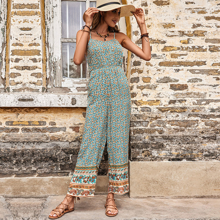 Dame Bohemian Blomsterprint Culotte Overall Stilla