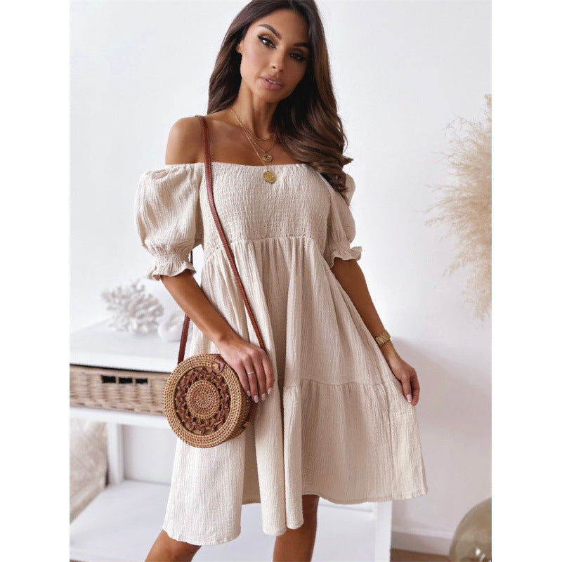 Damer Off-Shoulder Lagdelt Minikjole Stilla