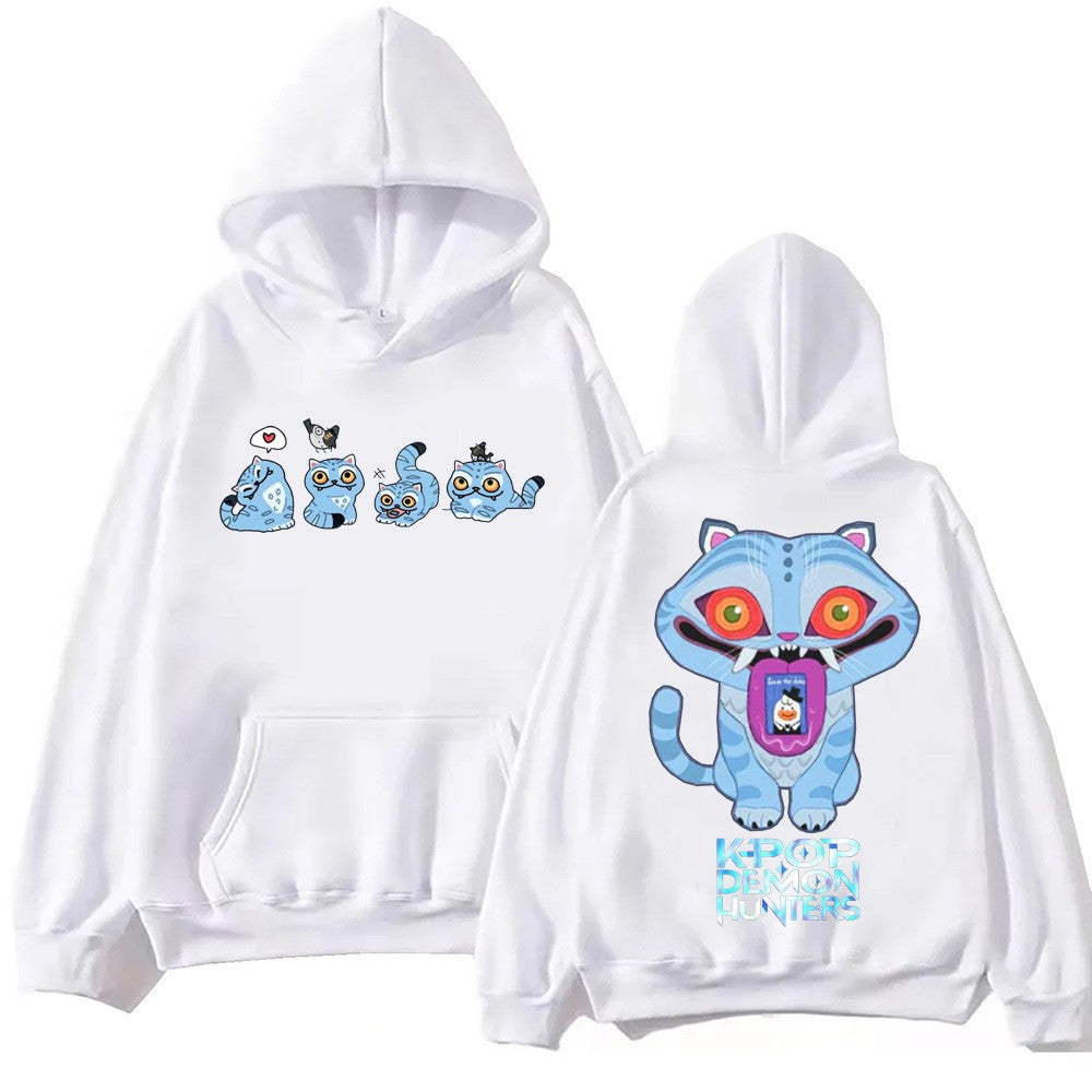 Kvinder hoodie med kunstnerisk dyremotiv og behagelig pasform Skovae