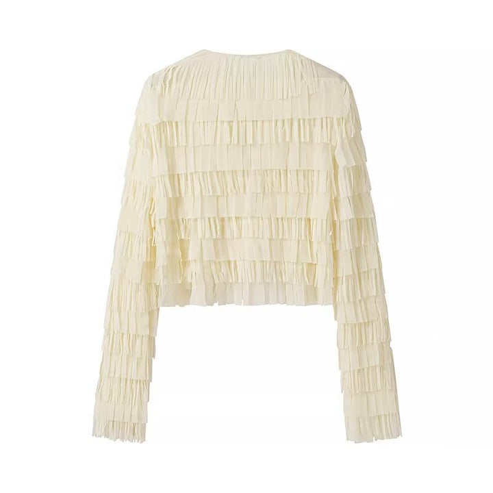 Dame Mode Fringeblazer med harmonisk snit og fine detaljer Stilla