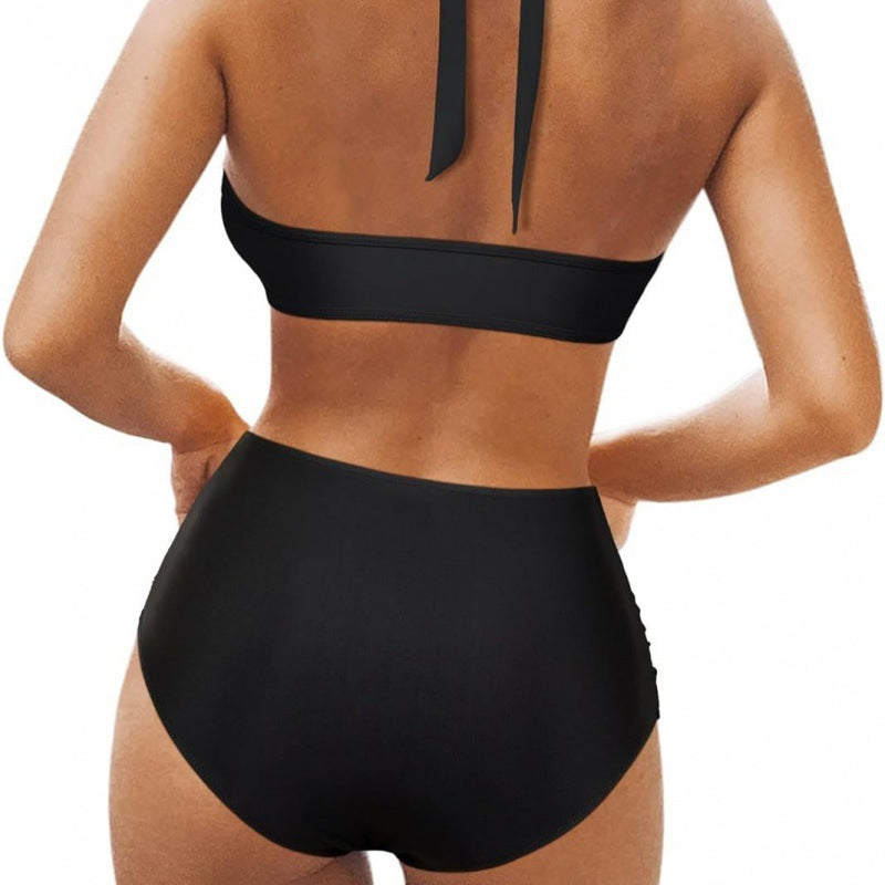 Dame Højskåret Bikini med trendy Transparent-Design Skovae