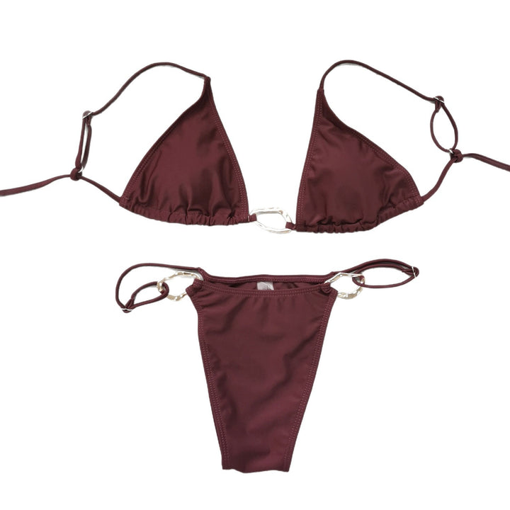 Dame bikini-sæt med elegant trekant-design og justerbare stropper Stilla