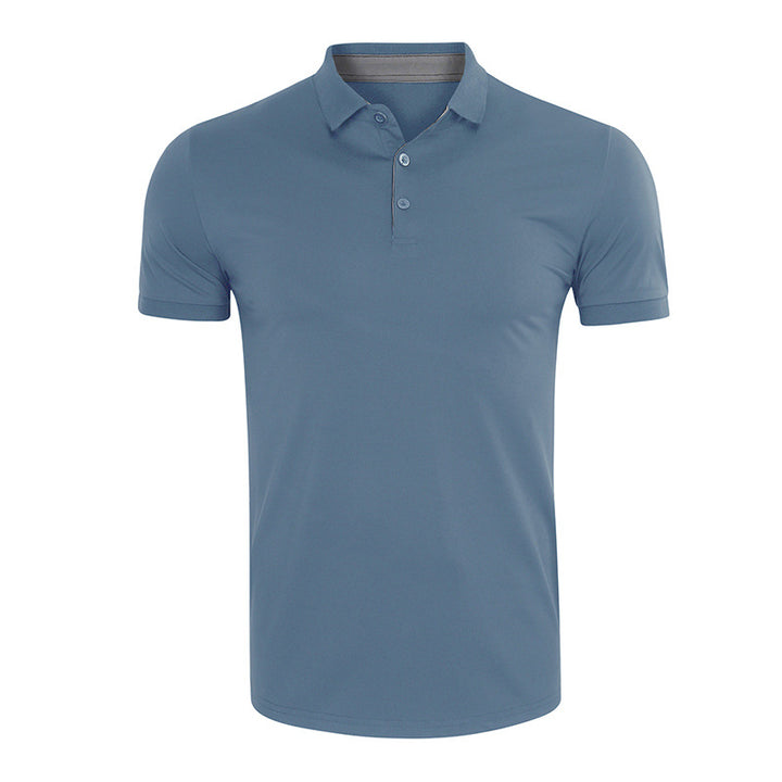 Herre fritids polo t-shirt lavet af åndbart funktionsmateriale med moderne krave Stilla