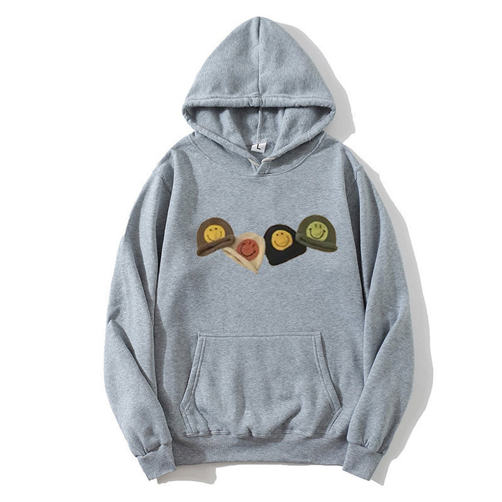 Kvinders hætte sweatshirt med legende smiley design Skovae