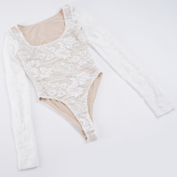 Damer Elegant spidsskjorte med lange ærmer og romantiske detaljer Skovae