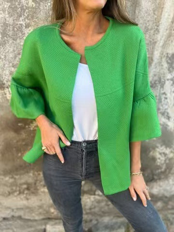 Dame modetøj jakke med brede ærmer og struktureret design Stilla