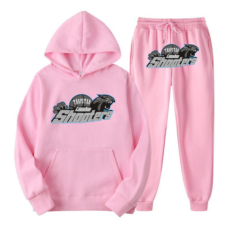 Dame's fritids hoodie og joggersæt med urban sportsdesign Skovae