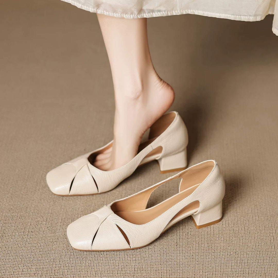 Dame Slingback Ballerinaer med elegante cut-outs og blødt læder Stilla