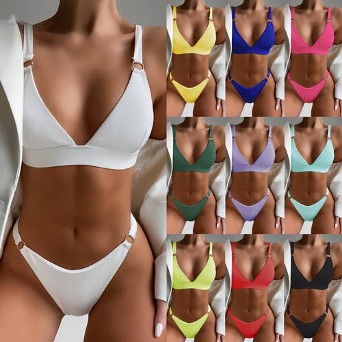 Dame Triangel-Bikini med luksuriøse ringdetaljer Skovae