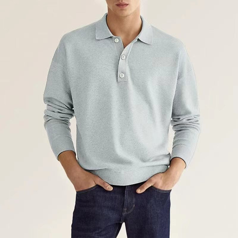 Herrer Langærmet Polo skjorte med kvalitetsstof og fashionable krave Stilla
