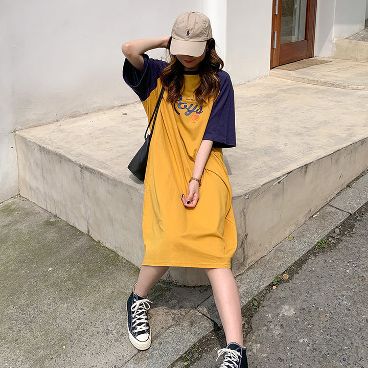 Dame Casual Grafisk Shift Kjole Stilla