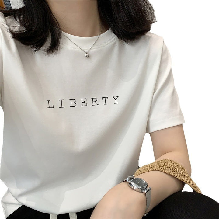 Femme Klassisk Kortærmet Grafik T-Shirt Stilla