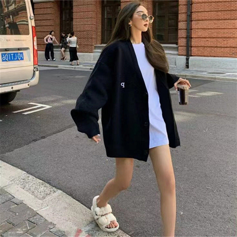 Femme Oversized Knap-Front Strikcardigan Stilla