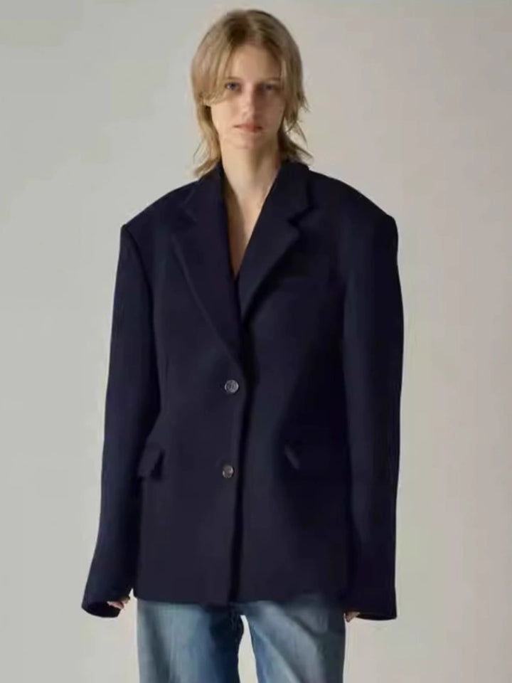 Damer elegant oversized blazer med sofistikeret indvendig jakke Stilla