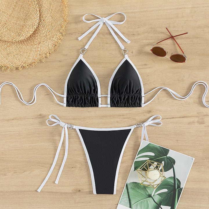 Dame Triangel-Bikini med charme-detaljering Skovae