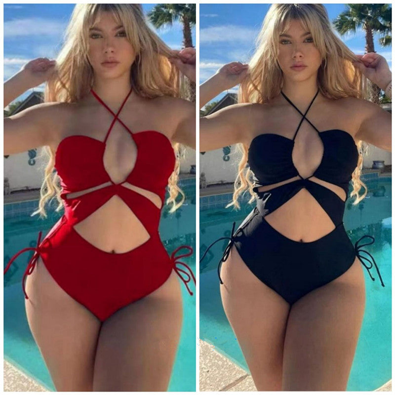 Femme Cut-Out Højkrave Enstykke Badedragt Stilla