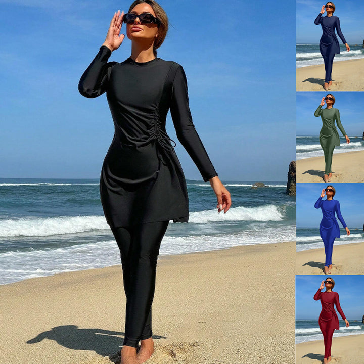 Damer Sporty Strandoutfit med moderne indpakningsdesign Skovae