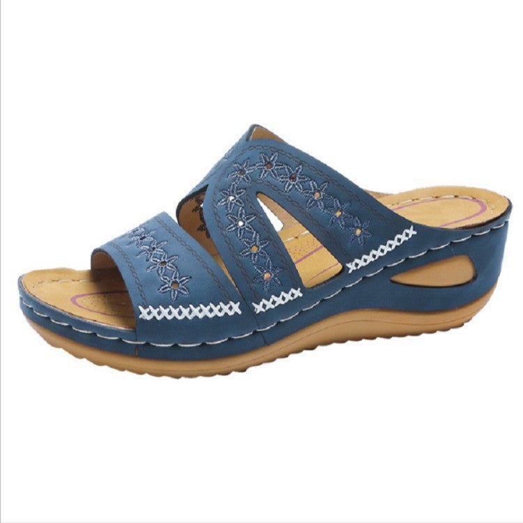 Dame Komfort-sandaler med luftig perforering og ergonomisk sål Stilla