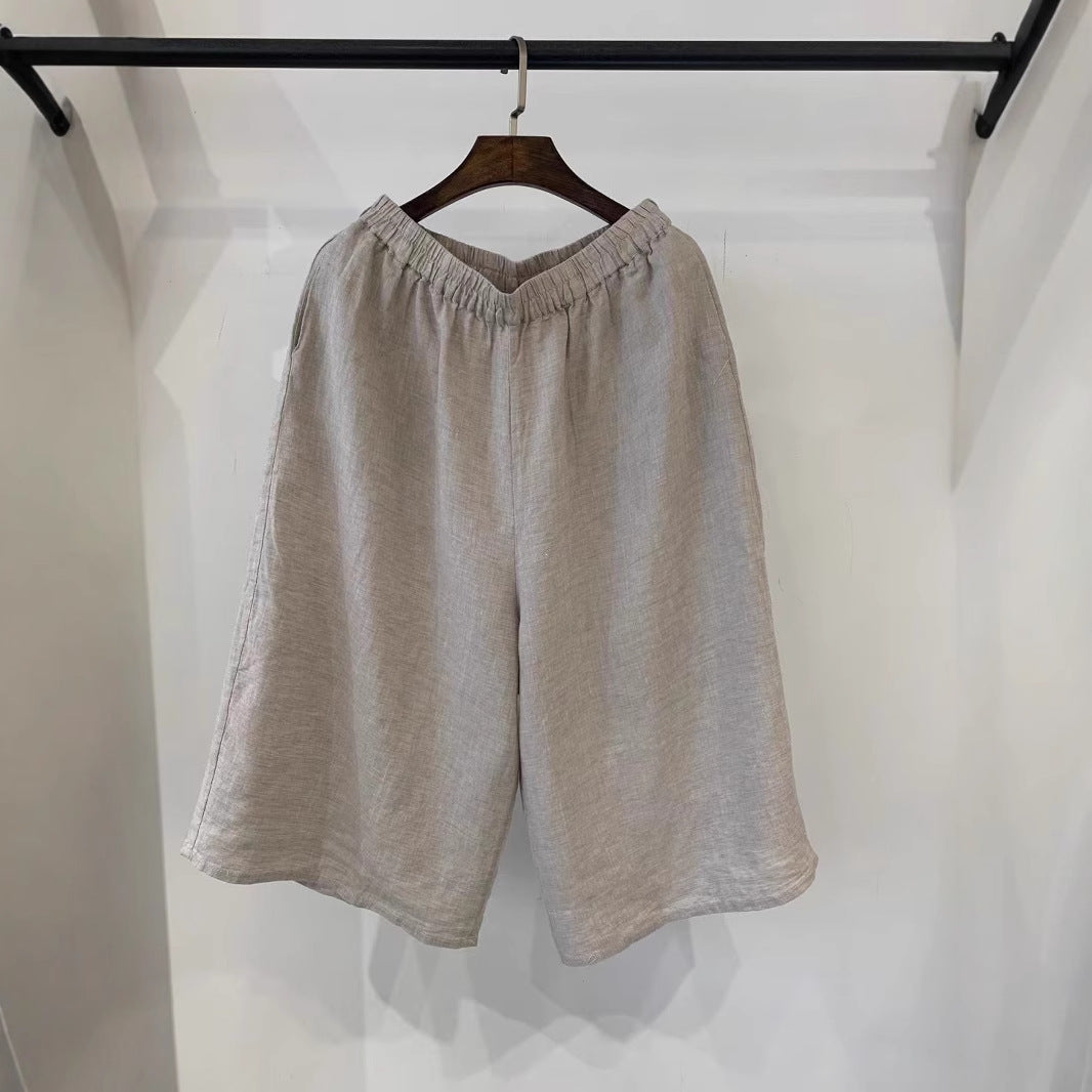 Femme Afslappet Pasform Linned Culottes Stilla