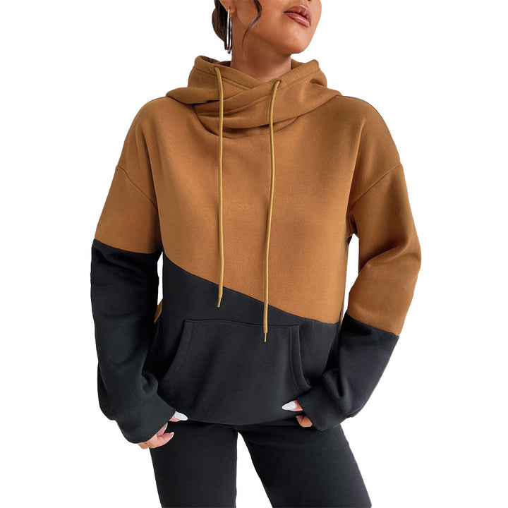 Kvinders oversized hoodie med farveblokdesign Stilla