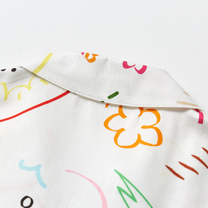 Dame pyjamasæt med kreativt motiv og komfortabel pasform Stilla
