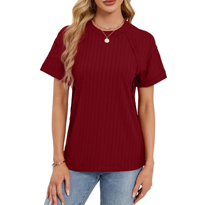 Dame fritids T-shirt med ribstruktur Stilla