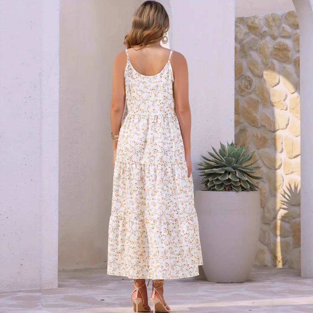 Dame Floral Maxi Sommerkjole Stilla