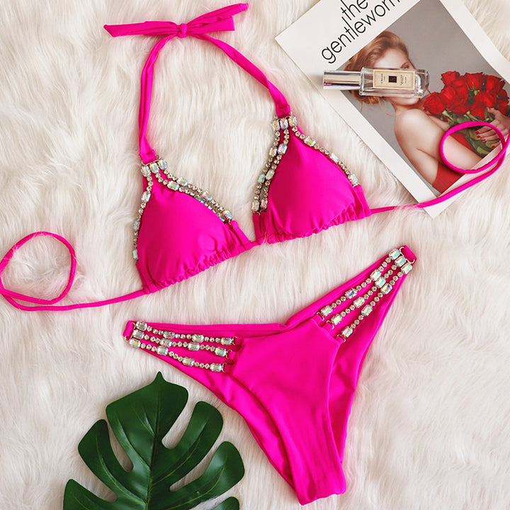 Dame-bikini-sæt med strass-dekoration Stilla