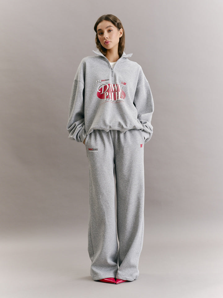 Kvinders afslappede sæt med lynlås hættetrøje og brede sweatpants Stilla