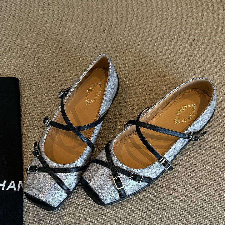Dame Elegant Krydsrem Ballerina Flats Stilla