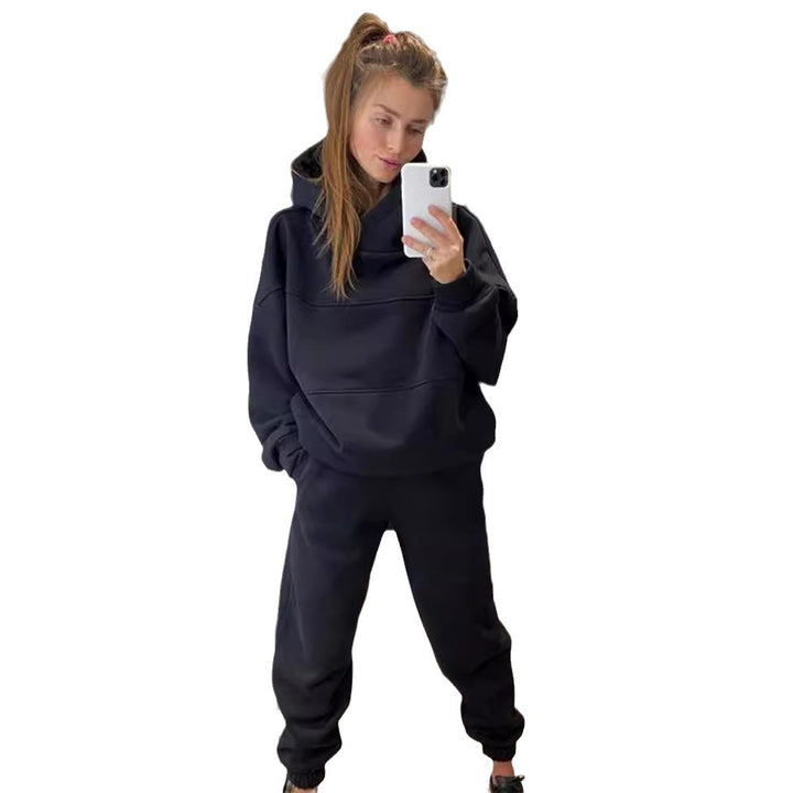 Dame afslappet sweatpants sæt med oversized hættetrøje Stilla