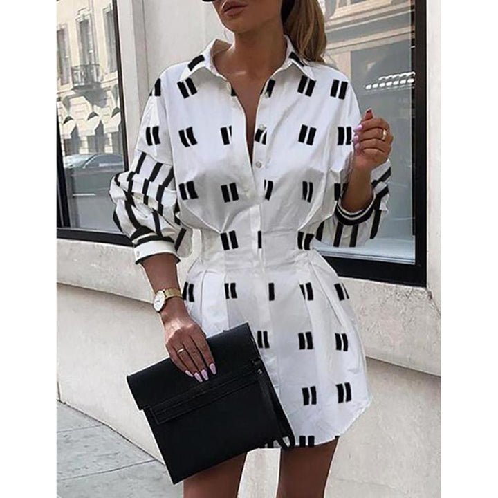Dame skjortekjole med statement-print Stilla