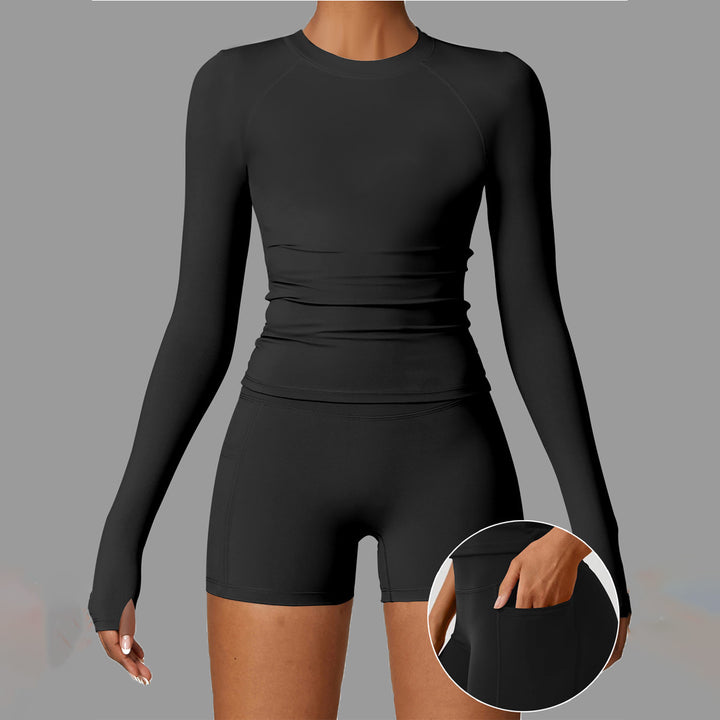 Dame Sporty Langærmet T-shirt med figursygt design Skovae