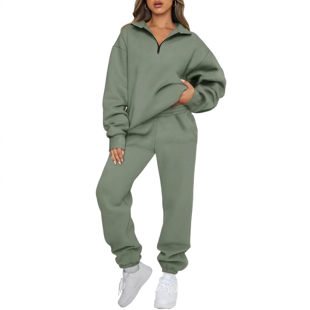 Kvinders afslappede sweater og joggingbukser sæt Skovae