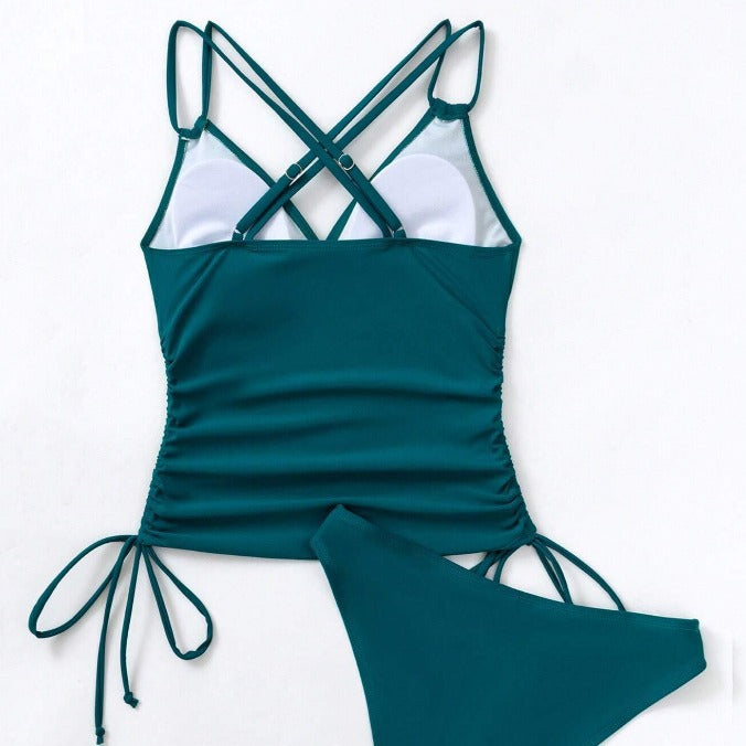 Dame Tankini med justerbare stropper og draperinger Stilla