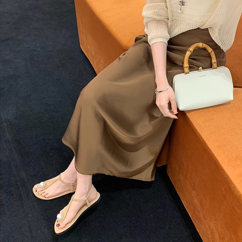 Dame elegante T-strap sandaler med perle detaljer Stilla
