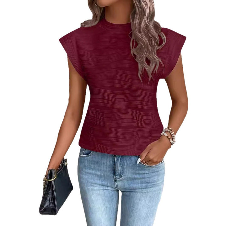 Dame elegant top med struktureret design Stilla