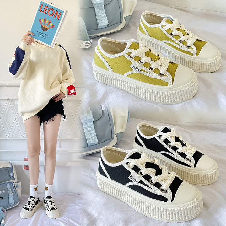 Dame fritidssneakers med elastisk plateau-sål og moderne design Stilla
