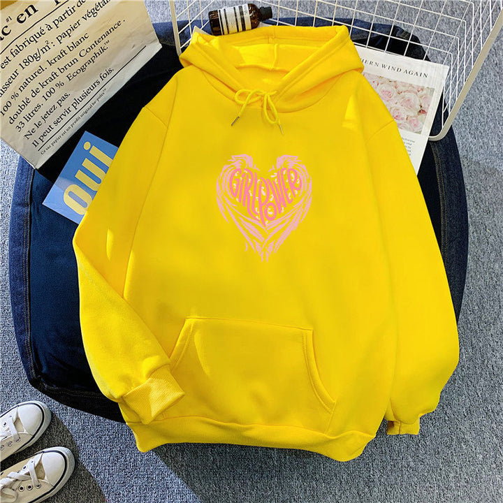 Kvinders hoodie med kreativ hjerte design Skovae