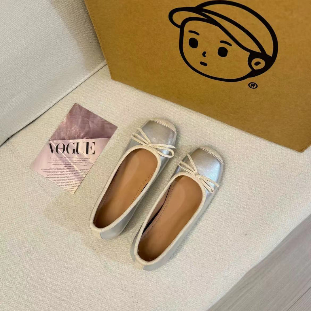 Dame Ballerina Flad med Sløjfedetalje Stilla