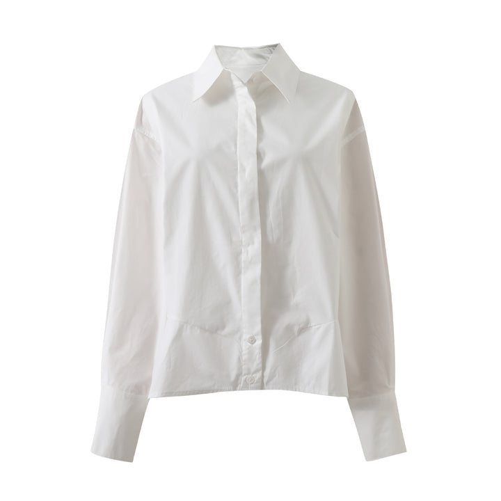 Dame Elegant og behagelig bluse med oversized snit og fin bomuldsblanding Stilla