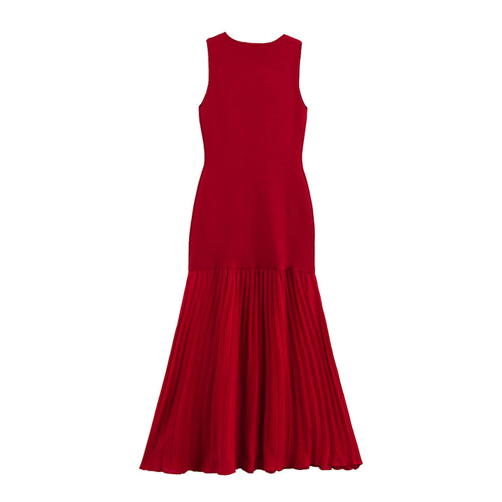 Femme Elegante Fald Maxi Kjole med struktureret Overdel Stilla
