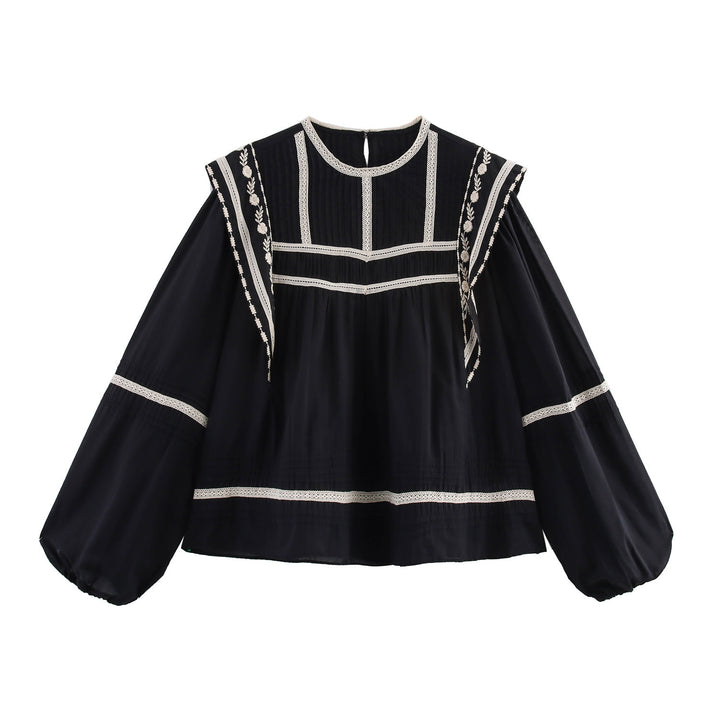 Femme Broderet Boheme Bluse Stilla